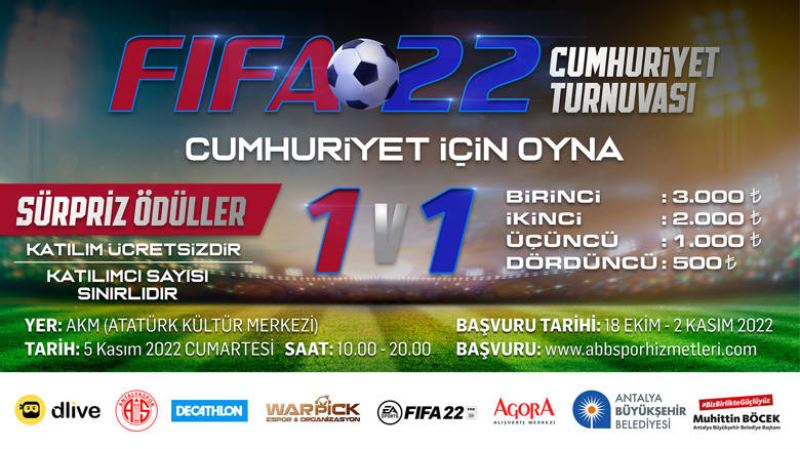 Büyükşehir ‘FİFA 22 Cumhuriyet Turnuvası’ Düzenleyecek