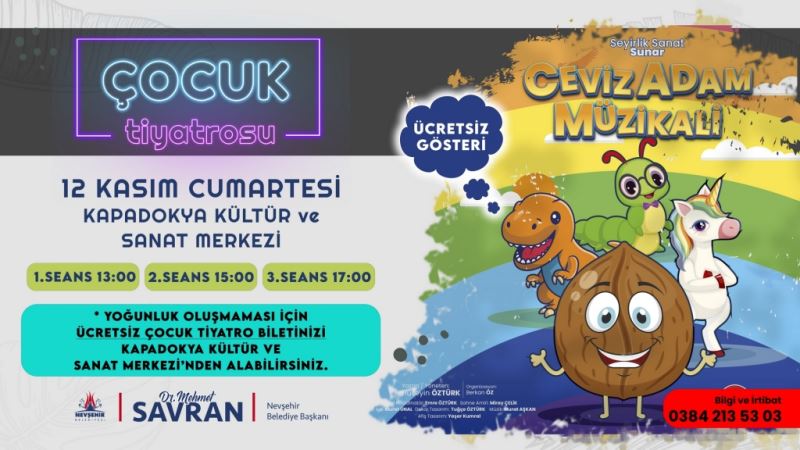 Ceviz Adam Müzikali İçin Bilet Dağıtımı Sürüyor