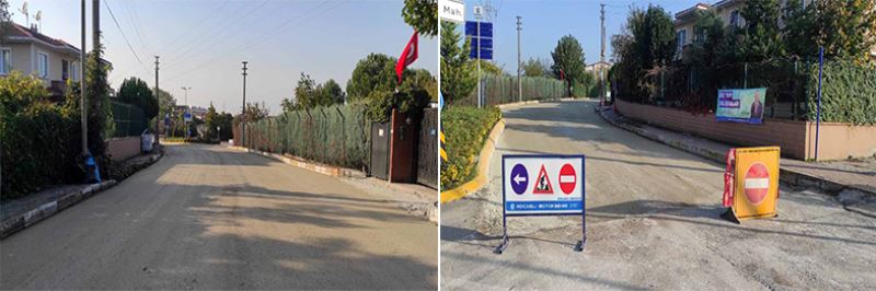 Başiskele Yeniköy Çınar Caddesi asfaltlandı