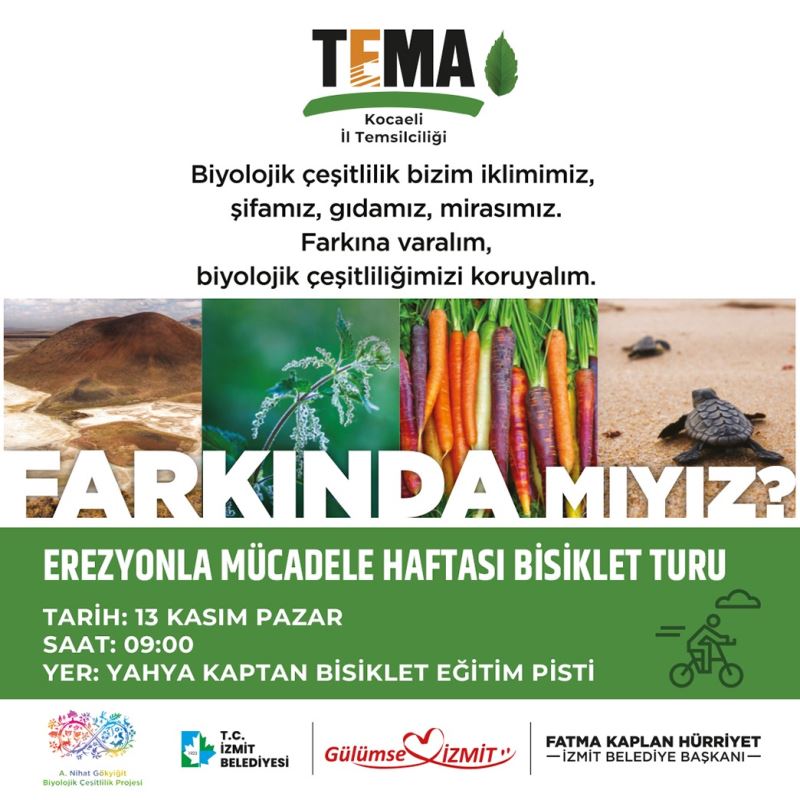 İZMİT’TE PEDALLAR EROZYONLA MÜCADELE İÇİN ÇEVRİLECEK