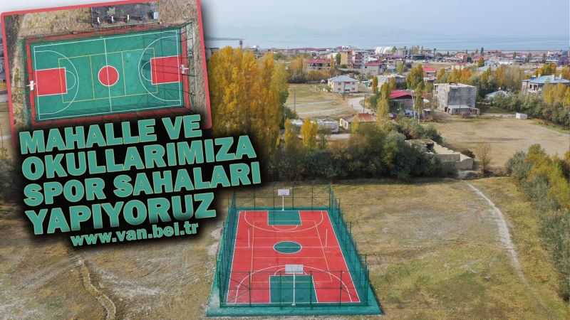 BÜYÜKŞEHİR BELEDİYESİ MAHALLE VE OKULLARA SPOR SAHALARI YAPIYOR