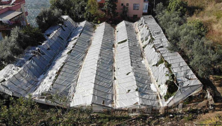 ALANYA’DA DOLU YAĞIŞI SERALARDA HASARA YOL AÇTI