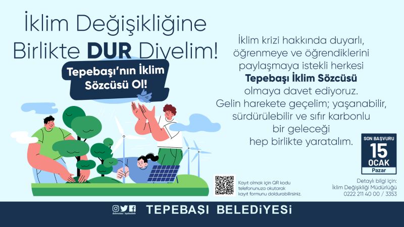 TEPEBAŞI YENİ İKLİM SÖZCÜLERİNİ ARIYOR