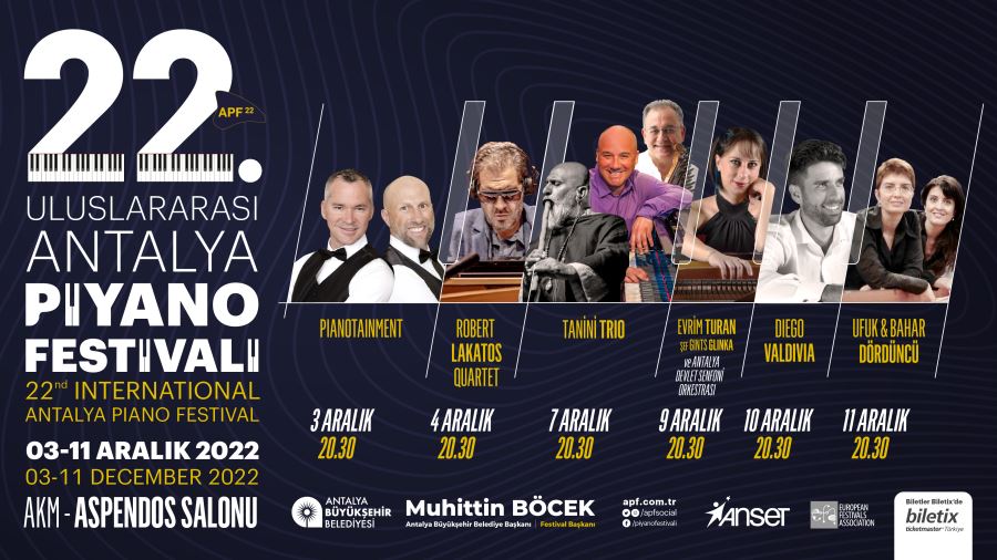 22. ULUSLARARASI ANTALYA PİYANO FESTİVALİ BAŞLIYOR.. YILDIZLAR GEÇİDİ