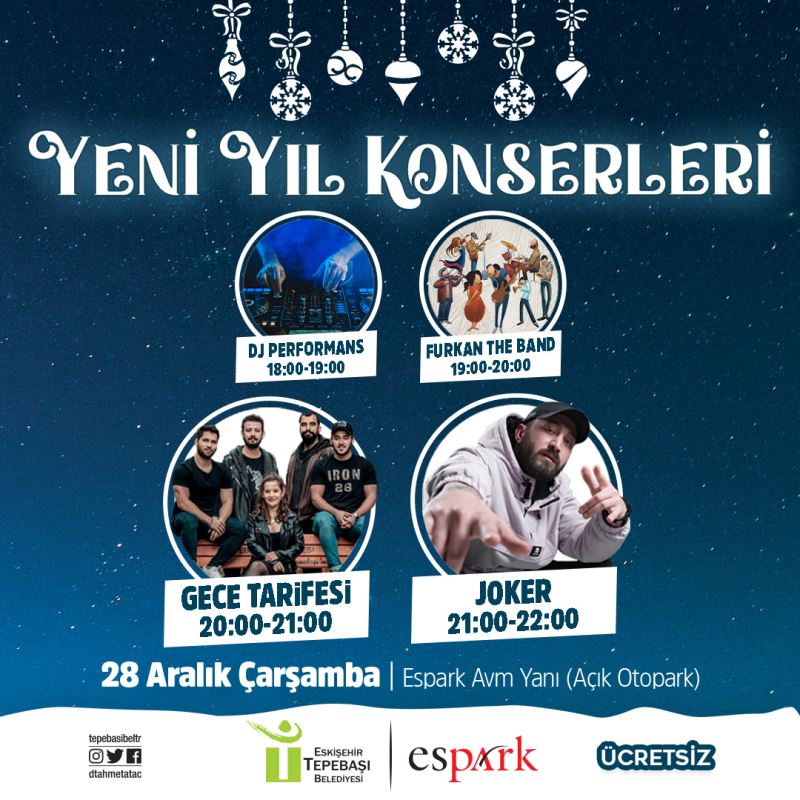 YENİ YIL COŞKUSU KONSERLER İLE YAŞANACAK