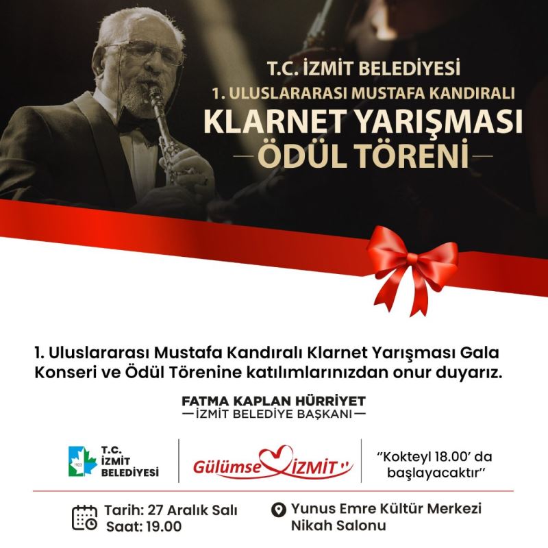 MUSTAFA KANDIRALI KLARNET YARIŞMASI’NDA ÖDÜLLER BUGÜN SAHİPLERİNİ BULUYOR!