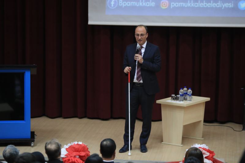 PAMUKKALE BELEDİYESİNDEN GÖRME ENGELLİLER HAFTASINDA FARKINDALIK ETKİNLİĞİ