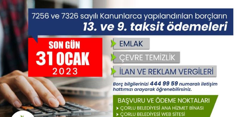 Yapılandırma Taksit Ödemelerinde Son Gün 31 Ocak