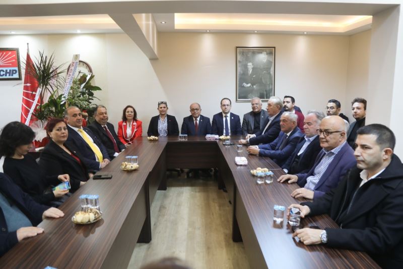 BAŞKAN ÇERÇİOĞLU VE BELEDİYE BAŞKANLARINDAN CHP AYDIN İL BAŞKANLIĞI