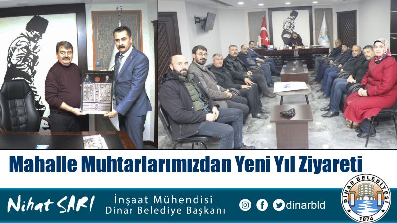 Mahalle Muhtarlarından Belediye Başkanımız Nihat Sarı’ya yeni yıl ziyareti