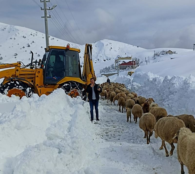 Yaylada mahsur kaldı belediye ekipleri kurtardı