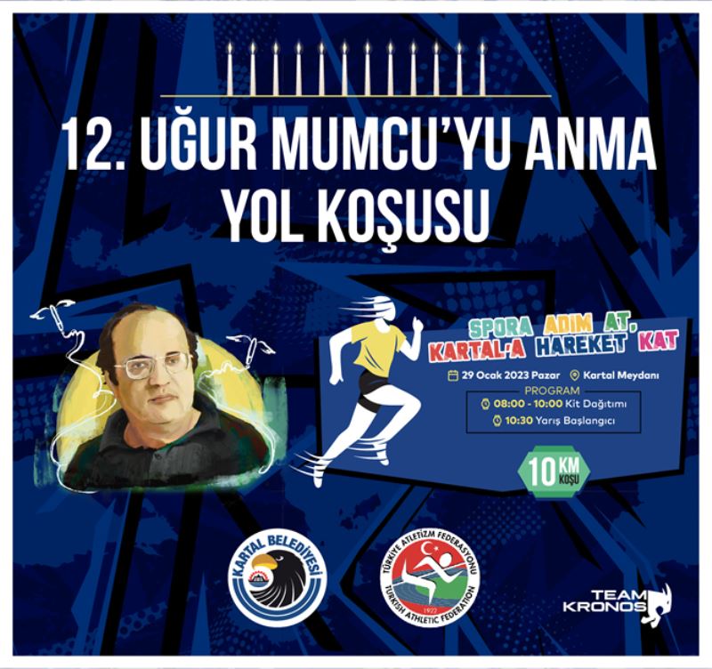 12. Uğur Mumcu’yu Anma Yol Koşusu Kartal’da Yapılacak