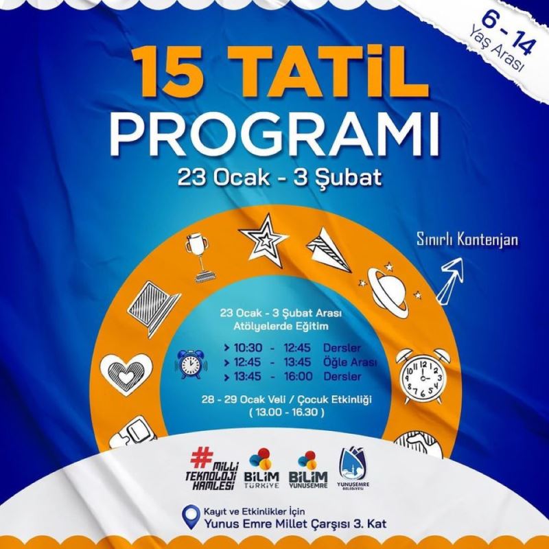 BİLİM YUNUSEMRE ARA TATİLDE ÖĞRENCİLERİ AĞIRLAYACAK