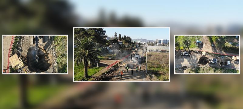 350 METRELİK YENİ İMAR YOLUNUN ALTYAPISI YAPILIYOR