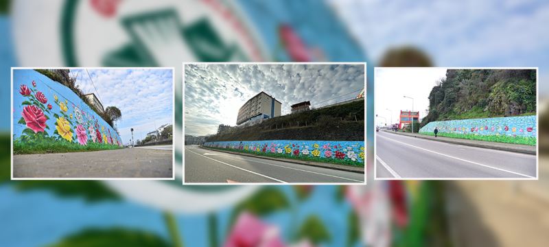 İSTİNAT DUVARLARINA ESTETİK BİR GÖRÜNÜM KAZANDIRILIYOR
