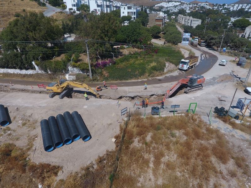 Büyükşehir, Bodrum’da kanalizasyon projesini tamamlıyor
