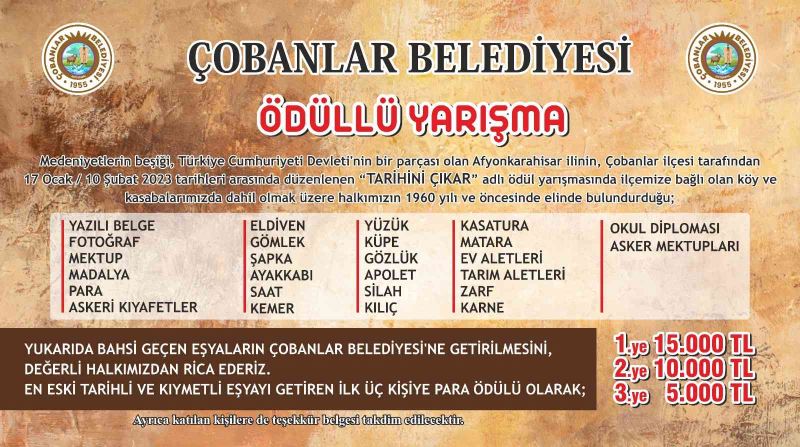 Çobanlar Belediyesi Ödül Yarışması