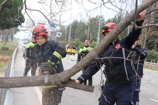 ANTALYA VE MUĞLA’DA FIRTINA.. AĞAÇLAR DEVRİLDİ DEV DALGALAR OLUŞTU