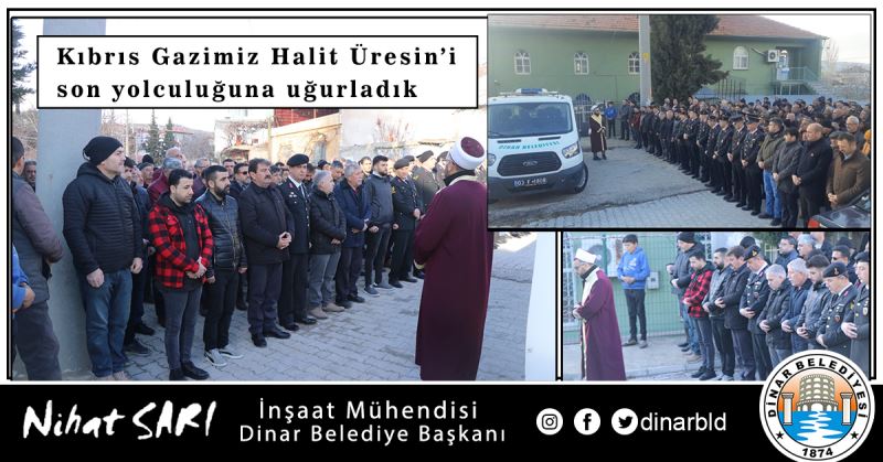 Kıbrıs Gazimiz Halit Üresin’i son yolculuğuna uğurladık