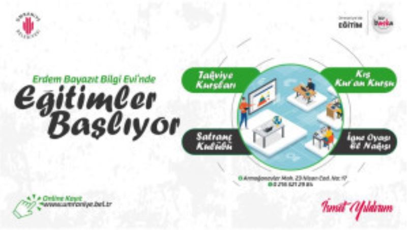 ERDEM BAYAZIT BİLGİ EVİ’NDE KURSLAR YENİDEN BAŞLIYOR