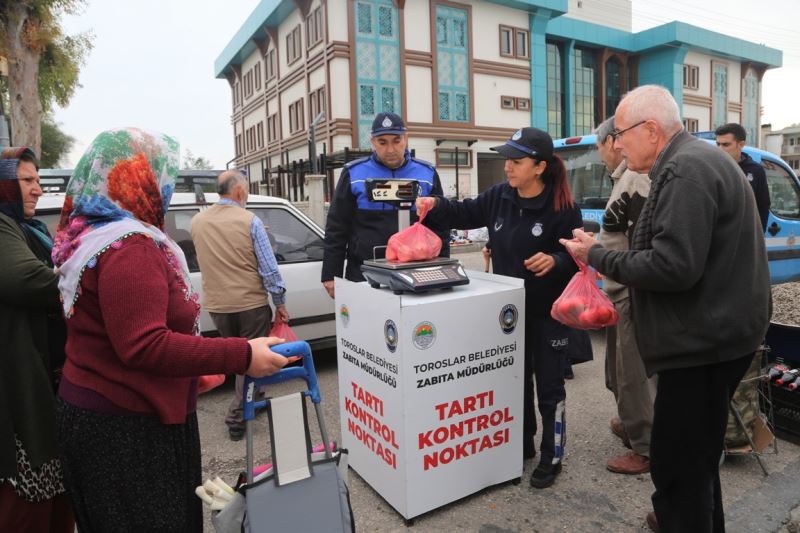 TOROSLAR ZABITASINDAN SEMT PAZARLARINDA HASSAS TERAZİ UYGULAMASI