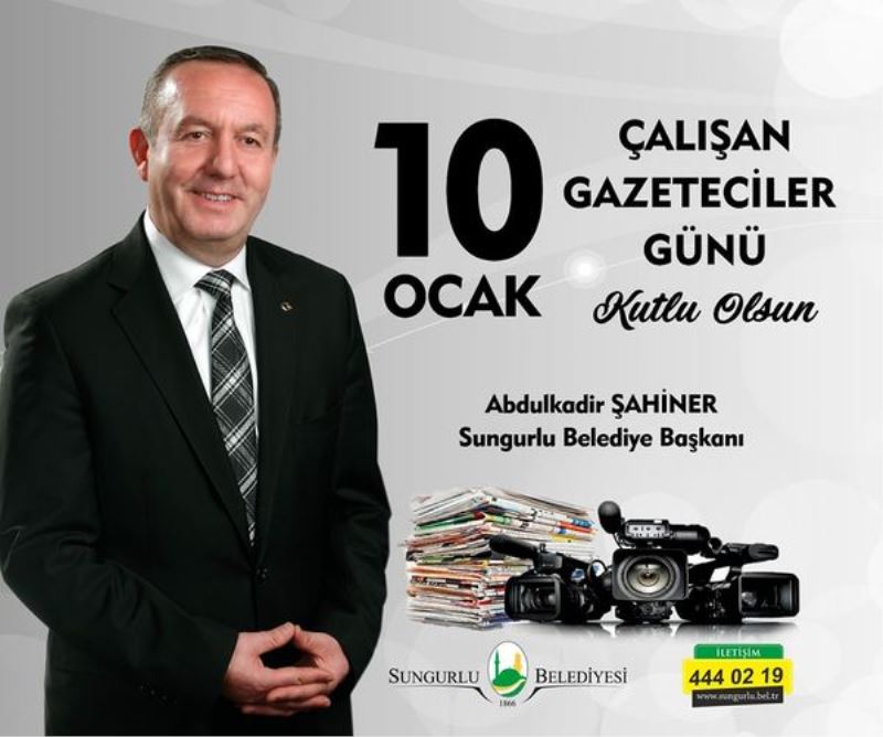 Başkan Şahiner’den ‘10 Ocak Çalışan Gazeteciler Günü’ mesajı