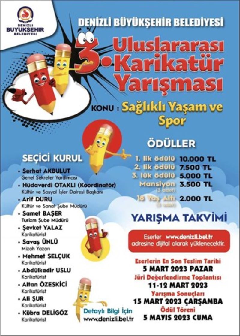 Büyükşehir’den 3. Uluslararası Karikatür Yarışması