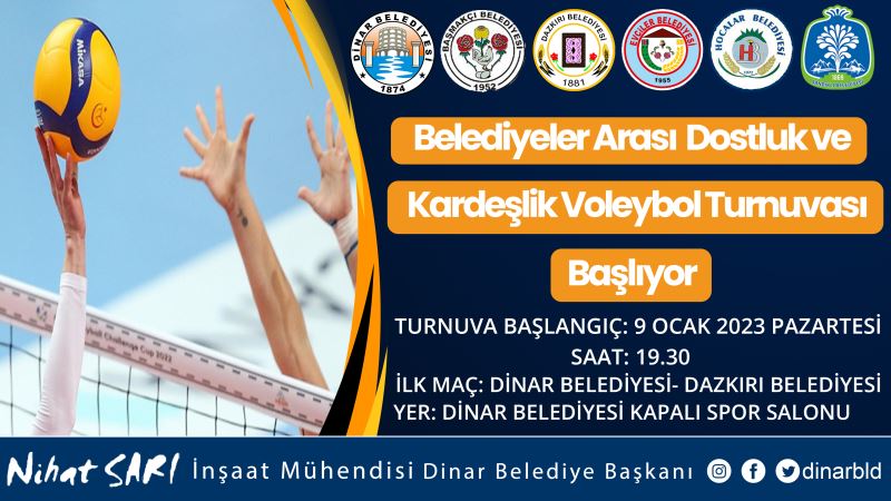 Belediyeler Arası Voleybol Turnuvamız başlıyor