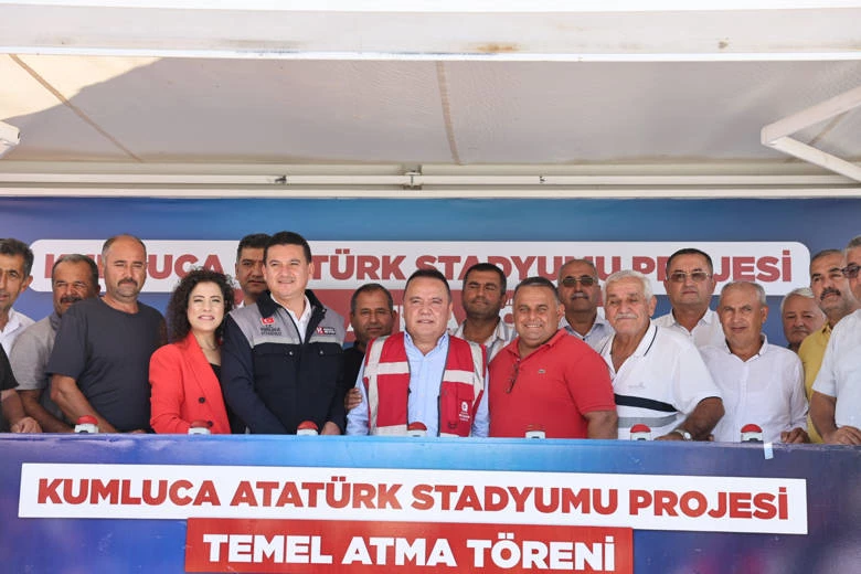 Kumluca Atatürk Stadyumu’nun temeli törenle atıldı