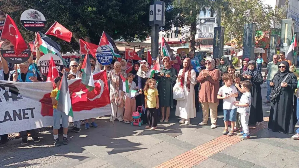 ANTALYA’DA İSRAİL PROTESTOSU.. ‘SAVAŞ HUKUKU İHLAL EDİLİYOR’