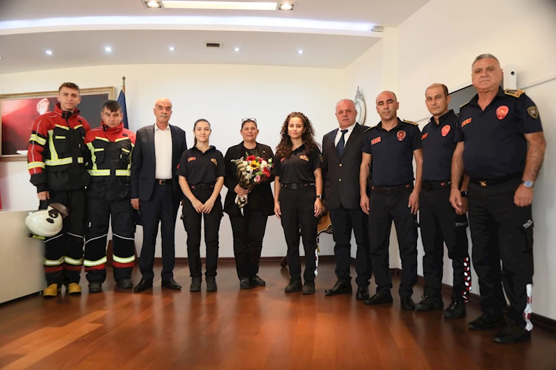 AYDIN BÜYÜKŞEHİR BELEDİYESİ İTFAİYECİLERİNDEN BAŞKAN ÇERÇİOĞLU
