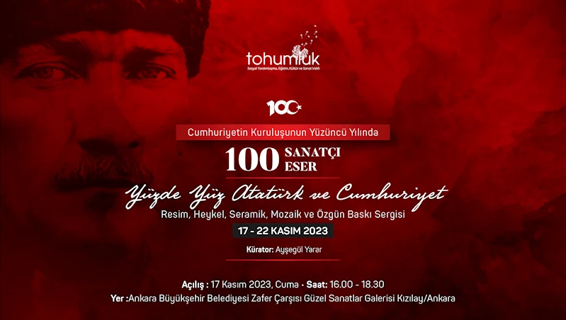 ANKARA BÜYÜKŞEHİR BELEDİYESİ ‘YÜZDE YÜZ ATATÜRK VE CUMHURİYET SERGİSİ’NE EV SAHİPLİĞİ YAPACAK