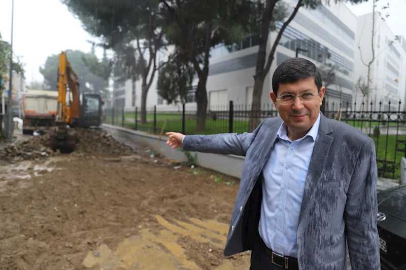 Kürşat Başkan yağmur çamur dinlemiyor
