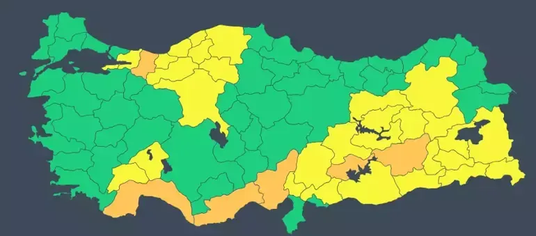HAVA BUZ KESTİ.. 32 KENTTE KUVVETLİ YAĞIŞ ALARMI
