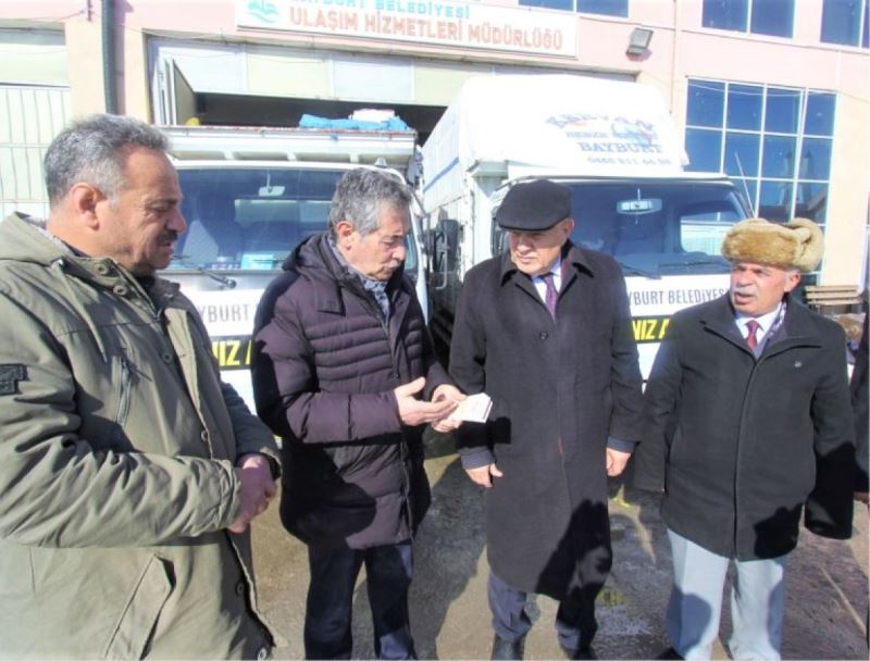 DEPREM BÖLGESİNE BİR DESTEK DE BAYBURTLU MUHTARLARDAN