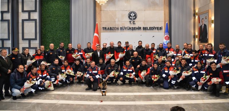 KAHRAMAN ARAMA KURTARMA EKİBİ TRABZON’A DÖNDÜ
