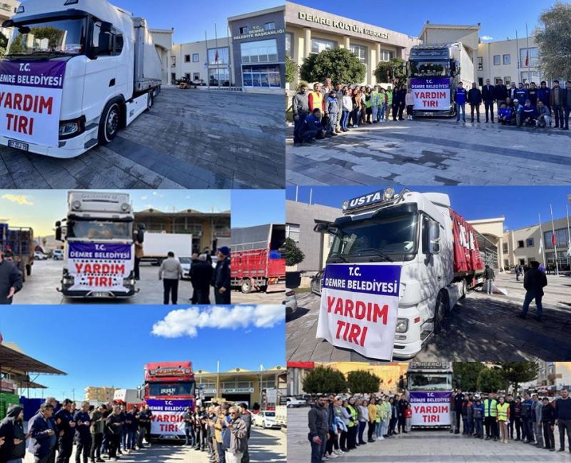 toplam 7 farklı yardım tırımızı dualarla yolcu ettik