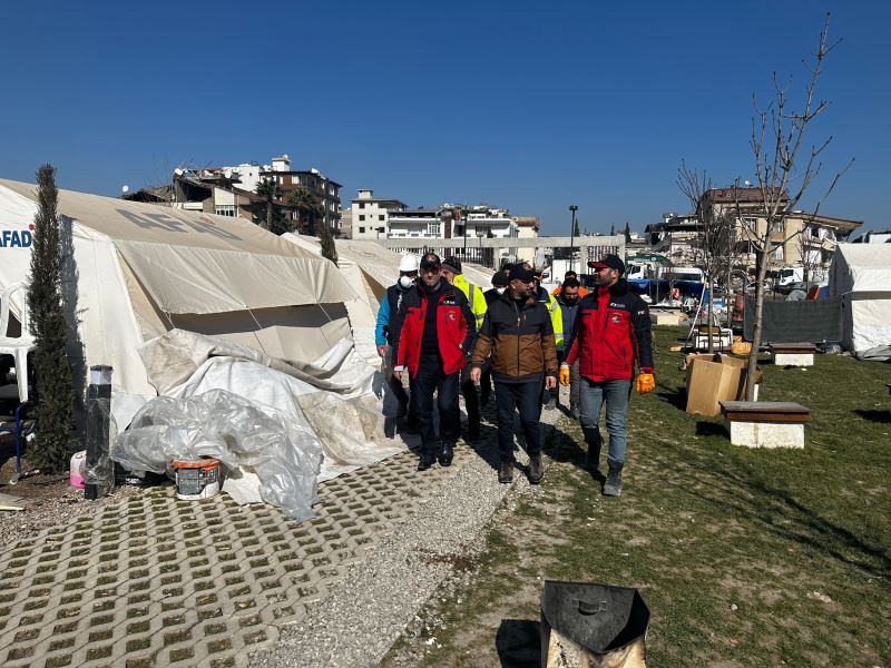 Başkan Ahmet Cin  Hatay Antakya’da çalışmaları yerinde inceledi