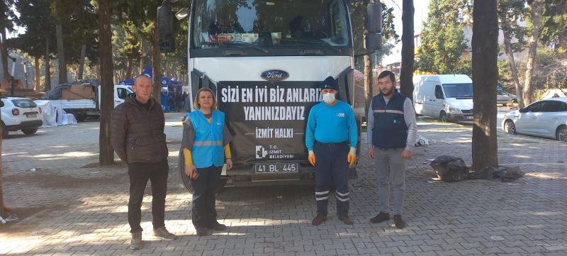 HÜRRİYET AFET BÖLGESİNDE GÖREV YAPACAK TEMİZLİK İŞLERİ EKİPLERİNE KOLAYLIKLAR DİLEDİ