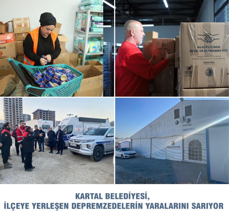 KARTAL BELEDİYESİ, İLÇEYE YERLEŞEN DEPREMZEDELERİN YARALARINI SARIYOR