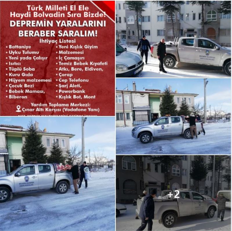 Yardımlarını Getirme İmkanı Bulunmayan Vatandaşlarımızın Yardımları Ekiplerimiz Tarafından Alınarak Yardım Merkezine Teslim Edildi