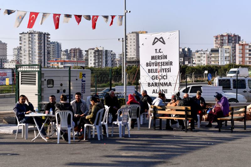 Erdemli Hali’nde Oluşturulan Geçici Barınma Alanından 5 Bin Depremzede Faydalandı