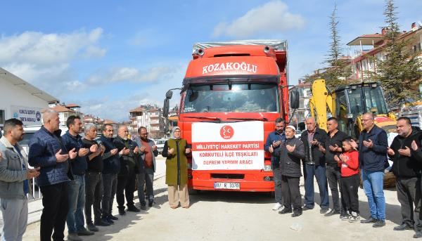 MHP KORKUTELİ’DEN DEPREM BÖLGESİNE YAKACAK YARDIMI