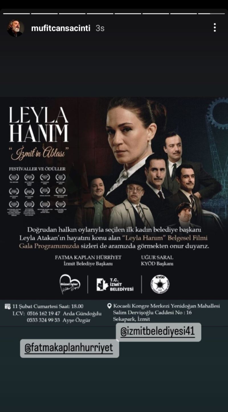 ÜNLÜ YÖNETMENDEN LEYLA HANIM PAYLAŞIMI