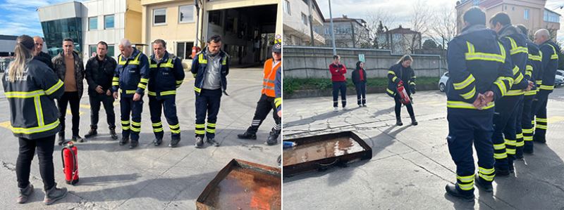 İtfaiyeden Omsan Lojistik personeline eğitim