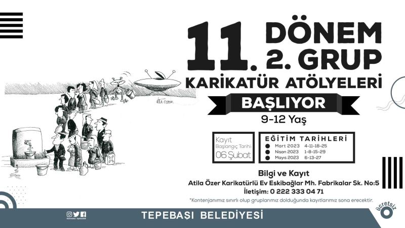 KARİKATÜR ATÖLYELERİNE KAYITLAR BAŞLIYOR