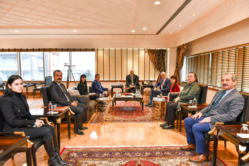 BAŞKAN ZORLUOĞLU LETONYA ANKARA BÜYÜKELÇİSİ VAİVARS’I AĞIRLADI