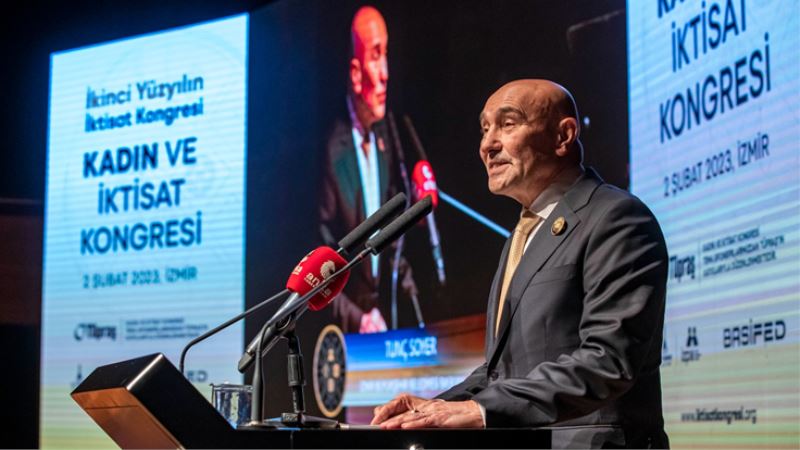 Başkan Soyer Kadın ve İktisat Kongresi’nde konuştu: “Yüz yıl sonra, yine İzmir’de aynı ruh ve aynı kararlılık”