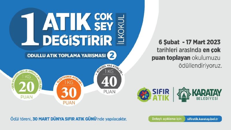 2. İLKOKULLAR ARASI ATIK TOPLAMA YARIŞMASI BAŞLADI