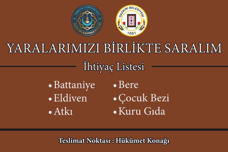 YARALARIMIZI BİRLİKTE SARALIM